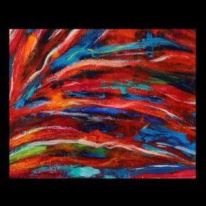 Original Abstract art print embellished & Signed